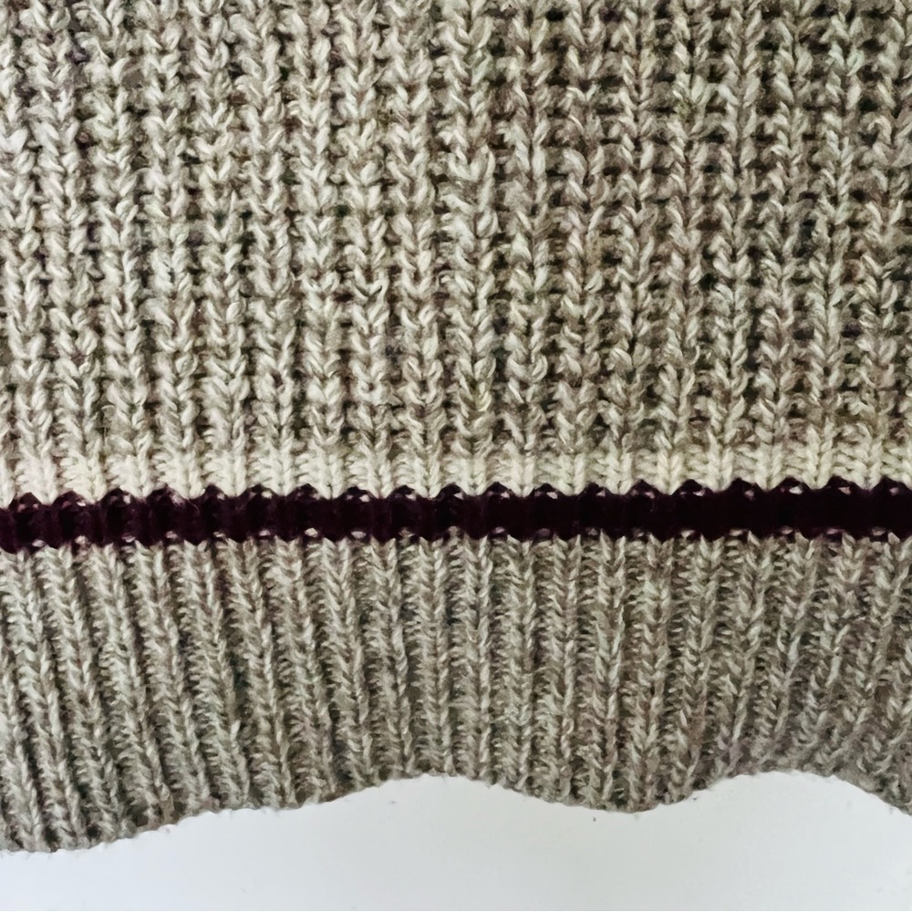 VINTAGE Icelandic-Chunky-hand-knit-Neutral-tone-Fisherman Winter Sweater. Large - Picture 6 of 6